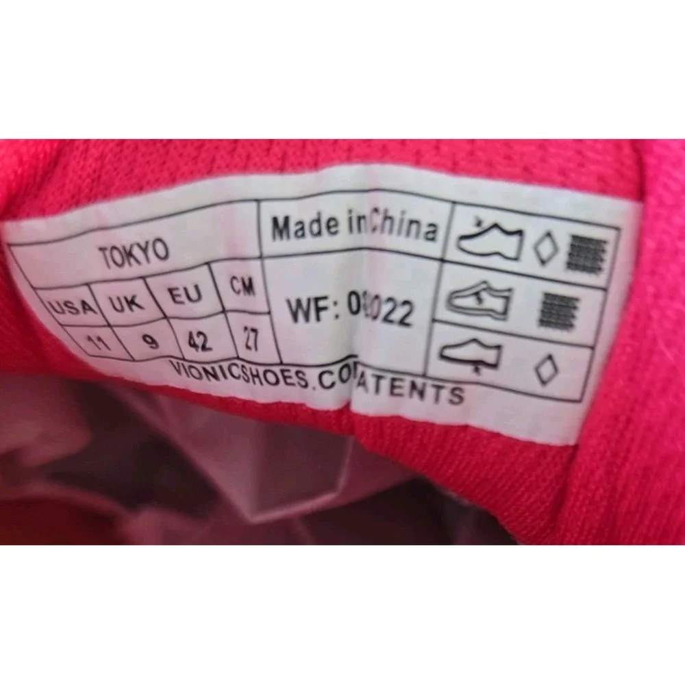 Vionic Womans Sneakers Size 11 Medium Black & Pink